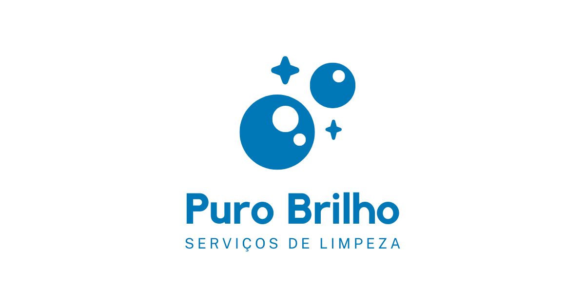 Exemplo de logomarca de empresa de limpeza residencial na cor azul